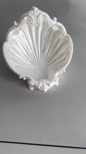 Vintage Shell Shaped Embossed Jewelry Tray Vanity Organizer Desktop Storage Dish Home Decor Ornament Gift