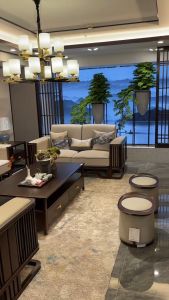 New Chinese Style Ugyen Wooden Sofa Combination Modern Minimalist Zen Accessible Luxury House Living Room Large and Small Apartment Type Solid Wood Furniture