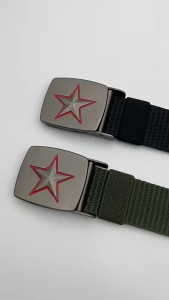 Dây lưng nam dây nịt nam thắt lưng nam vải dù Canvas đầu khóa ngôi sao mang phong cách độc đáo mới lạ