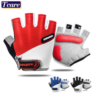 1 Pair Bike Gloves Cycling Gloves Bicycle Gloves with Anti-Slip Shock-Absorbing Pads Half Finger Gloves for Cycling Workout Training