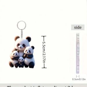 Panda Family Keychain Cute and Innovative Keychain DIY Gift Backpack Pendant Accessories Multi functional and Unique Keychain