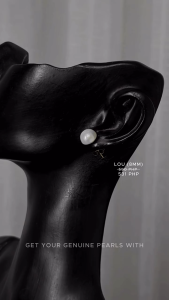 Burvon Pearl Collection Lou Earrings (Simple Everyday Stud Jewelry)
