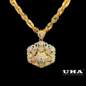 M1699 Mặt và dây chuyền nữ đính đá bagutte cao cấp sáng lấp lánh UHA