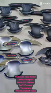Outer Auter Mangkok Pintu All New Rush All New Terios GR Sport Carbon Hitam Glossy Chrome Premium TRAVESIUM