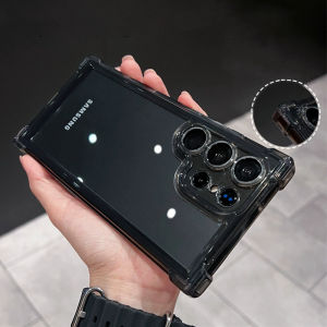 Luxury Clear Shockproof Case for Samsung Galaxy S24 S23 S22 FE Plus S24 Ultra A34 A54 A15 A25 A35 A55 A53 5G Hard Acrylic Cover