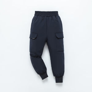 Thickened White Duck down Childrens Snowboarding Pants Outdoor Winter Trousers for Boys And Girls Yaloo Brand Polyester Fiber