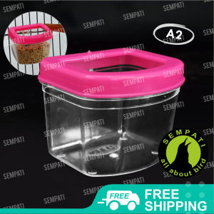 SEMPATI Wadah Pakan Burung Cepuk A2 Cangkir Tempat Makan Minum Sangkar Burung Lovebird Murai Pleci Kenari Merpati CPA2