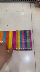 50 Que gỗ màu ( que kem màu & que đè lưỡi màu ) làm mô hình cho trẻ tập đếm
