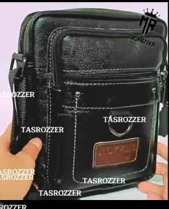 Tas selempang kulit sapi model ring tengah