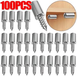 【🔥Low Price🔥】8-100PCS Cross Self-tapping Screw with Nonslip Rubber Cabinet Board Laminate Support DIY Wardrobe Cabinet Glass Partition Nails