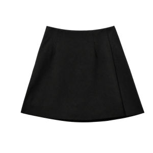 KUHNMARVIN | Quần Culottes Chống Xem Thấu Đen Cao Waist A-line