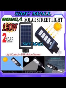 120W 2 Year Warranty Outdoor Solar Induction Integrated Street LED Light With Remote Control BOSCA S02 120W