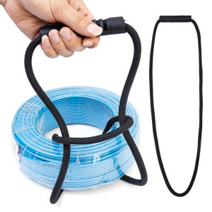 Black Storage Straps with Handle Wire Cable and Water Pipe Storage Portable Binding Belt Vacuum Hose Holder Cables Organizer Labor Saving Tools