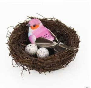 Mô Hình Chim Giả Bằng Rơm Thủ Công Trang Trí Nhà Cửa Trang Trí Không Gian Ngoài Trời Mô Hình Động Vật Trang Trí Đồ Chơi Trứng Chim