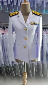 ชุดปกติขาว คอแบะ หญิง - เครื่องแบบข้าราชการพลเรือนและทหารหญิง (เสื้อ และ กระโปรง)