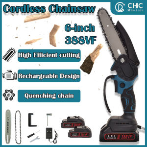 CHIC 4/6/8/10/12-Inch Cordless Chainsaw  Electric Saw Wood Cutter Cordless Battery Saw Potong Pokok 388/588/788VF Pruning Cutter/Pruning Saw/无绳电锯/电锯
