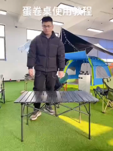 Bold and Thick Portable Outdoor Folding Table with Storage Bag Egg Roll Table Picnic Camping Table Ounted House Garden 加粗加厚便携式户外桌