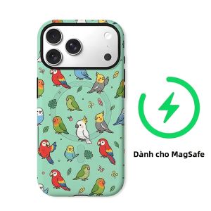 Ốp Điện Thoại Hình Con Vẹt Hoạt Hình Hai Lớp Cho iPhone Chống Sốc Chống Trầy Xước Vỏ TPU Mềm Cho Các Mẫu 11/12/13/14/15/16/17/18/Pro/Max/Plus