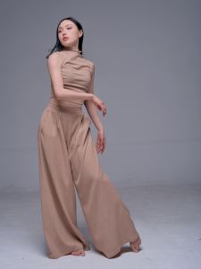 Màu Kaki Bộ Đồ Tập Múa Hiện Đại Thoải Mái Co Giãn Thoải Mái Hòa Nhạc Khiêu Vũ Du Lịch Nữ Quần Áo Tập Thể Dục Hàng Ngày Mùa Xuân