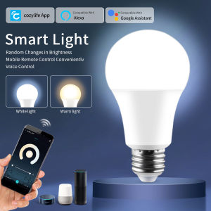 220V 110V WiFi Smart LED Bulb Cozylife App 12W 15W 20W E27 LED Smart Lamp White/Warm Dimmable Works with Alexa Google Assistant