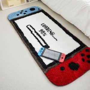 Creative Tufting Game Console Carpet for Bedroom Sofa Window Seat Red Blue Portable Game Console Handle PVC Home Decor Rug