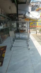 Sào Đôi phơi quần áo inox - có khuyên không bánh xe.