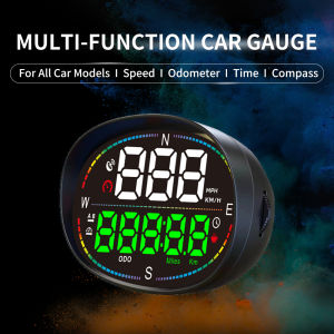 KWHUD HUD Head Up Display Car GPS Digital Speedometer Odometer Time Speed Alarm Compass Auto Gauge Meter for All Cars Electronic