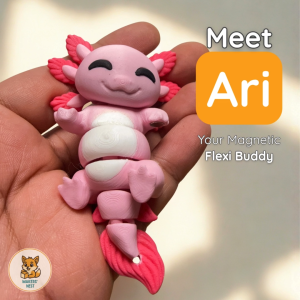 MagnaMates – Ari the Axolotl Magnetic Flexi Collectible Gift