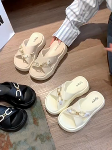 SAROMON(Surabaya) Sandal Wanita Kekinian Tinggi Sandal Jelly Wanita Wedges Sandal FUJI Wanita Korea