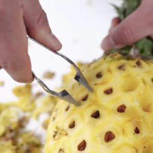 Pisau Pengupas Nanas Stainless Alat Pencabut Mata Nanas Knife Peeler Anti Karat