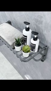 DuduMart Bathroom Organizer Rack Towel Rack Towel Holder Corner Shelf Stainless Corner Rack