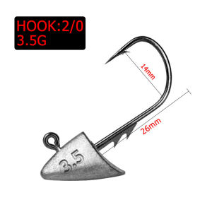 Lurestiker HOOK1/0 2/0 for lure softbaits 10pcs a bag 2.7g/3.5g 4.2g/5g fishing jigging head hooks tackle crank lure hooks