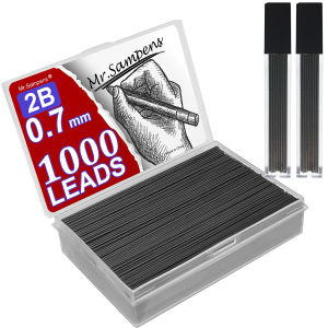 1000 Cái/hộp 0.5mm 0.7mm 2B Cơ Bút Chì Nạp Lại Dẫn Màu Đen Tự Động Core Cho Trường Học Sử Dụng Cơ Bút Chì Tiếp Liệu