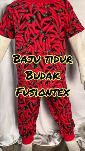 BAJU IDUR BUDAK LELAKI DAN PEREMPUAN SIZE 2-12 FUSIONTEX 100% COTTON BOYS PYJAMA SETS GIRLS PAJAMAS SETS BAJU BUDAK