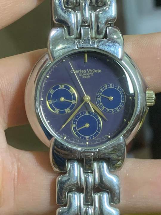 Đồng hồ nam size trung CHARLES VOGELE Quartz,chạy full 6 kim 1 cốt ,hai ...
