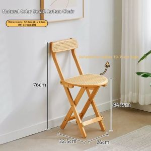 MEIZHULIJIA | Foldable Modern Bamboo Bar Stool
