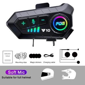 Y10-2X intercom waterproof Bluetooth headset 500m dual intercom intelligent voice helmet headset