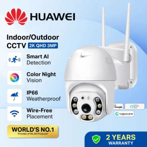 HUAWEI Outdoor HD Wireless CCTV Camera Connect Cellphone With Audio and Speaker Smart IP Security Camera Two-Way Audio Auto Tracking Night Vision Waterproof CCTV Camera
