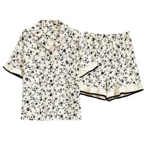 MiiOW | Pure Cotton Short Sleeve Sleepwear Set Womens Casual Thin Home Clothes Spring Autumn Comfortable Breathable Cat Person MiiOW