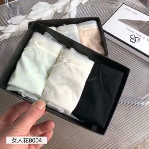 Ultra-Thin Soft Ice Silk Triangle Panties for Girls Lace Edged Seamless Briefs Comfortable Underwear Breathable Feminine