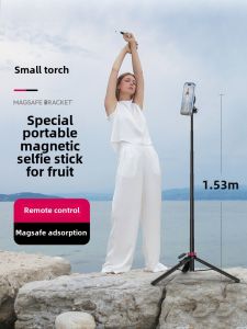 Ulanzi Excellent Basket Mt84 Selfie Stick Small Torch Mobile Phone Portable Vlog Bracket Photography Selfie Travel Photography Handy Gadget for Apple iPhone Magnetic Suction Selfie Stick