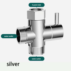 Bathroom Faucet Water Separator 3 Way Diverter Valve T-Adapter Converter For Shower Brass Water Tap Connector