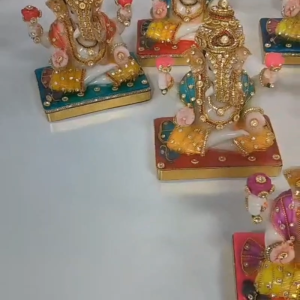 Traditional Resin Ganesha Idol for Ganesh Chaturthi | Ganesh Murti for Pooja Home Temple & Festive Decor (Pack of 1 | Size - 7×6 Inches)