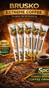 Brusko Performaxx Extreme Premium Herbal Coffee Sachets Smooth & Easy Instant Coffee Mix