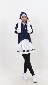 Hitjab Limited Edition - Royal Club Sports Hoodie Outer Luaran Olahraga Padel Tennis Golf Maraton Gym 9-0298