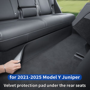 For the 21-25 Tesla Model Y Junipe rear seat lower protection pad car suede anti kick pad anti trampling and anti dirt pad
