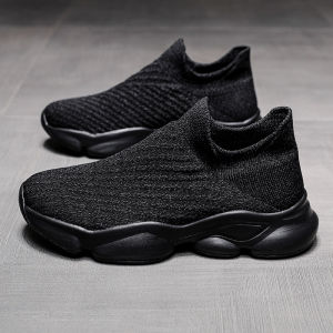 Mens And Womens Casual Shoes Summer Lightweight Breathable Slip-On Sports Walking Shoes Fly Knit Socks Shoes XH-001