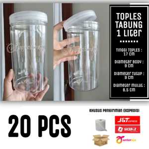 20PCS TOPLES 1Liter MURAH TEBAL 64gr diameter 8.7cm 9cm 9.5cm TOPLES TABUNG MURAH TEMPAT WADAH KUE KERING SNACK MAKANAN NASTAR TOPLES KUE LEBARAN 1000ml SEGEL ALUMINIUM SEGEL PLASTIK DISTRIBUTOR GROSIR BOTOL TOPLES JAR MURAH jayastore18