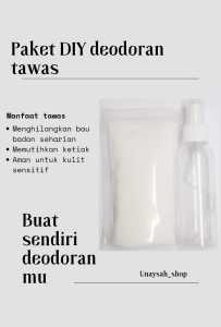 Paket DIY Deodoran Alami (Tawas + Botol Spray) Penghilang Bau Badan