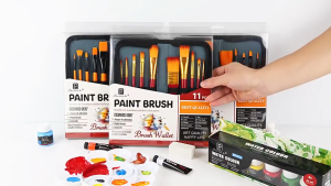 10 Pcs/Set Paint Brush Nylon Brush Wooden Handle Paint Brush For Artists Painters Beginners Painting Tool Art Supplies